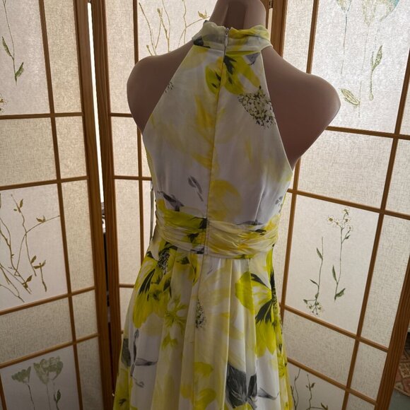 Calvin Klein Printed Halter Gown sz 2 $199 - Picture 5 of 8
